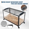 Metal Hamster Cage, Acrylic Sides with Wheels, Chew-proof, Stackable, Guinea Pig Cages Mice and Rat Habitat Openable Top 38x18.5x20 Inch - 4 of 4