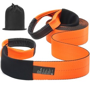 VEVOR Recovery Tow Strap 4" x 30', 46,500 lbs Break Strength, Triple Reinforced Loop Straps, Tree Saver, Off Road Towing and Recovery - 1 of 4