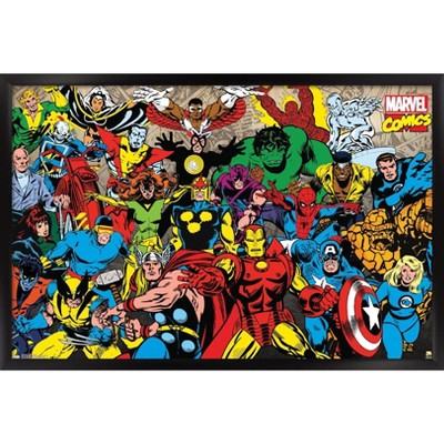 Trends International Marvel Comics - Retro Lineup Framed Wall Poster Prints