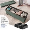 StorageBud Storage Ottoman for Bedroom End of Bed, Faux Leather Storage Bench, Large Storage Ottoman Bench, Entryway Bench with Storage - 2 of 4