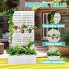 TOAOTBNBO Outdoor Planter Box with Square-Hole Trellis, Metal Raised Garden Bed for Climbing Plants, Galvanized Garden Box with Drainage Holes - 3 of 4