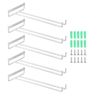 Unique Bargains High-Grade Durable Space Saving Easy Installation Wine Glass Rack 5 Set - 1 of 4