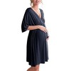 Ekouaer 3 in 1 Labor/Delivery/Hospital Gown Maternity Dress Nursing Nightgown Sleepwear for Breastfeeding - 4 of 4
