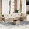 vidaXL Garden Sofa Set Beige - 2 of 4
