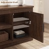 Orieon Farmhouse TV Stand for TVs up to 75", 69" Rustic Entertainment Center with Fluted Doors & Storage - 4 of 4