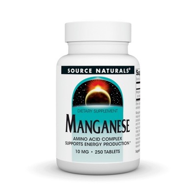 Manganese Chelate by Source Naturals, Inc.  -  250 Tablet