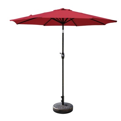 WestinTrends 9 Ft Outdoor Patio Market Table Umbrella with Bronze Round Base
