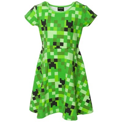 Creeper Classic Minecraft Costume, Green, Large (10-12)