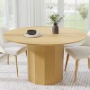 Dovelina Mid-Century Round Dining Table Wood Kitchen Table for 4 People - Natural Wood - 4 of 4