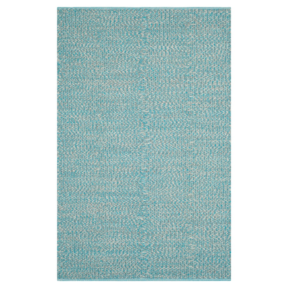 Turquoise Abstract Woven Accent Rug - (3'X5') - Safavieh