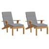 vidaXL Outdoor Deck Chair Cushions in Gray - Made from Durable Oxford Fabric - Pack of 2 - Comfortable Foam Fiber Filling - 3 of 4