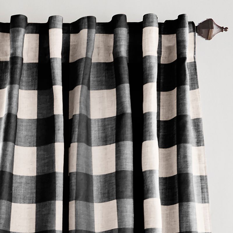 Grainger Buffalo Check Lined Room Darkening Single Window Curtain Panel - Elrene Home Fashions, 2 of 4