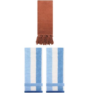 REGALWOVEN 3 Packs Cotton Absorbent Soft Decorative Bathroom Hand Towel for Kitchen - 1 of 4