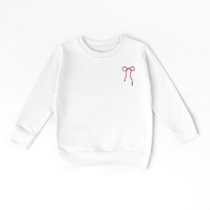 The Juniper Shop Embroidered Thin Bow Toddler Graphic Sweatshirt - 1 of 3