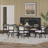 Christopher Knight Home Delwood 7 Pieces Traditional Upholstered Wood and Cane Expandable Dining Set - 2 of 4
