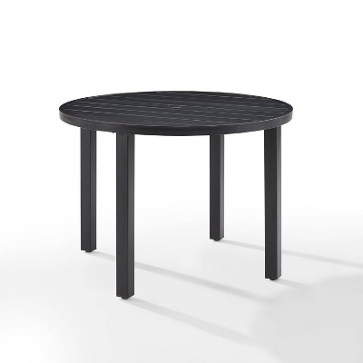 Kaplan 42" Outdoor Steel Round Dining Table Bronze - Crosley