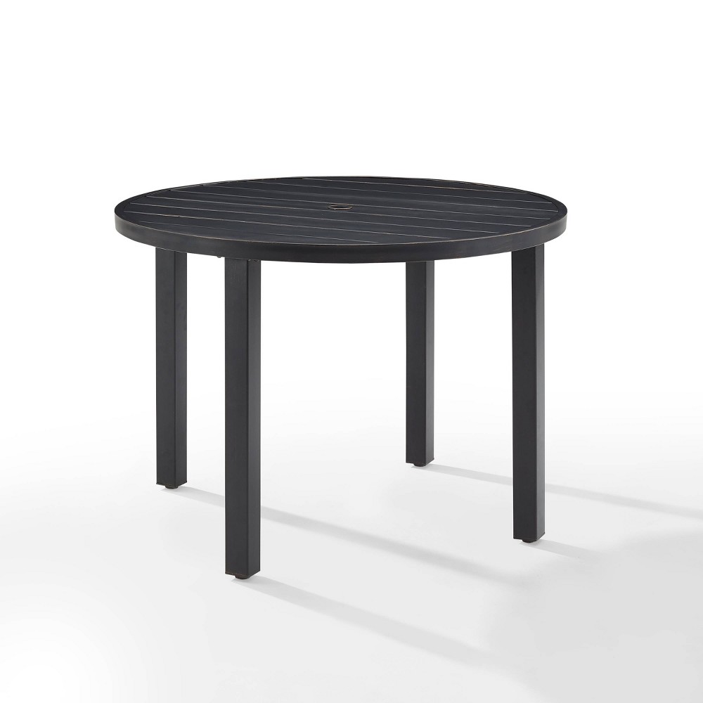 Photos - Garden Furniture Crosley Kaplan 42" Outdoor Steel Round Dining Table Bronze  