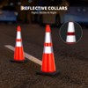 Traffic Cones 28",Safety Cones, PVC Orange Safety Road Parking Cones with 2 Reflective Collars,Hazard Construction Cones for Traffic Parking - 3 of 4