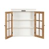 Kate and Laurel Hutchins Wooden Wall Cabinet, 24x28, White - 4 of 4