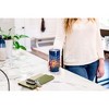 Elanze Designs 20 oz Stainless Steel On the Go Insulated Travel Tumbler With Push Top Lid, Vibrant Abstract Brushed Floral Blue - 4 of 4