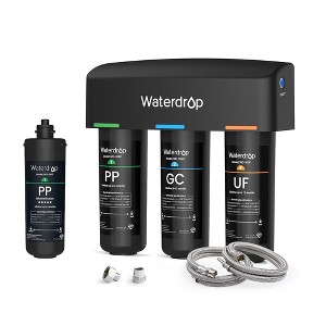 Waterdrop WD-TSA-UF 0.01 μm Ultra Filtration Under Sink Water Filter System, 9 Stage Filtration, Extra WD-10PP Replacement Filter - 1 of 4