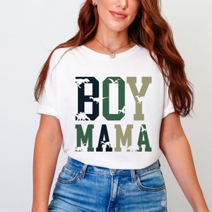 Simply Sage Market Boy Mom Dinosaur Camo Garment Dyed Tee - 1 of 4