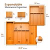 Utensil Organizer for Kitchen Drawer - Bamboo Expandable Silverware Organizer, Utensil Holder and Cutlery Tray with Divider and Removable Knife Block - 3 of 4