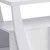 HomeRoots 60" White Wood Enclosed and Open Storage TV Stand - 4 of 4