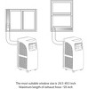 Costway 5500 BTU (8000BTU ASHRAE) Portable Air Conditioner & Dehumidifier Function Remote - image 4 of 4