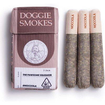 Nocciola 3 Pack Paw-Re-Roll Toys with a Box, Interactive Plush Toys for Small Medium Dogs Pitbull Husky Frenchie, Share a Puff with Pup, Toybox Canine