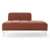56" Width End of Bed Bench,Velvet Fabric Upholstered 2 Seater Sofa Couch Entryway Ottoman Bench,Fuzzy Sofa Stool Footrest,Window Bench-Cuddlewood - 2 of 4