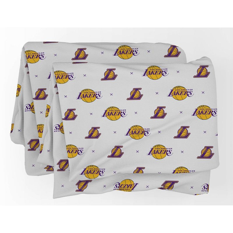 NBA Los Angeles Lakers Small X Queen Sheet Set, 2 of 4