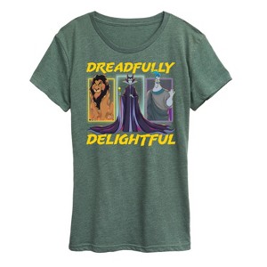 Women's - Disney Villains - Dreadlfully Delightful Scar Maleficent Hades Short Sleeve Graphic T-Shirt - 1 of 4