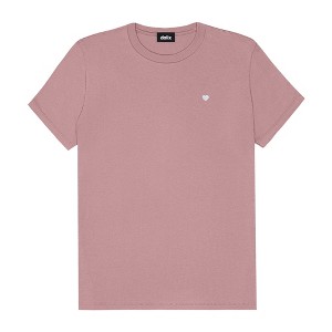 Dalix Lil Heart Face Embroidered Lightweight Relaxed Jersey Tee Summer Cute Short Sleeve T Shirt Womens - 1 of 4
