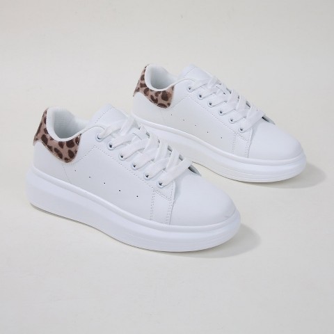 Женские кроссовки BERNESS Women's Holly Lace-Up Platform Sneakers Leopard 9