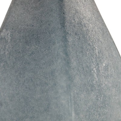 Deep Ocean Blue Acid-Etched 3-Way Switch Table Lamp