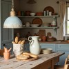 Vintage Farmhouse Pendant Light, Handcrafted Rustic Blue-Green Metal Dome Lamp, Distressed Finish, UL Listed - 3 of 4