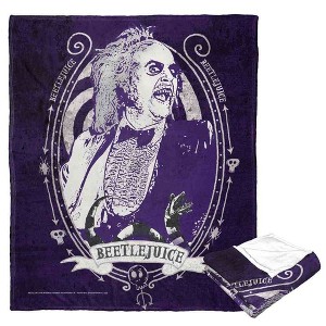 Warner Bros. Beetlejuice Purple Beetle Silk Touch Throw Blanket 50x60 Inches - 1 of 4