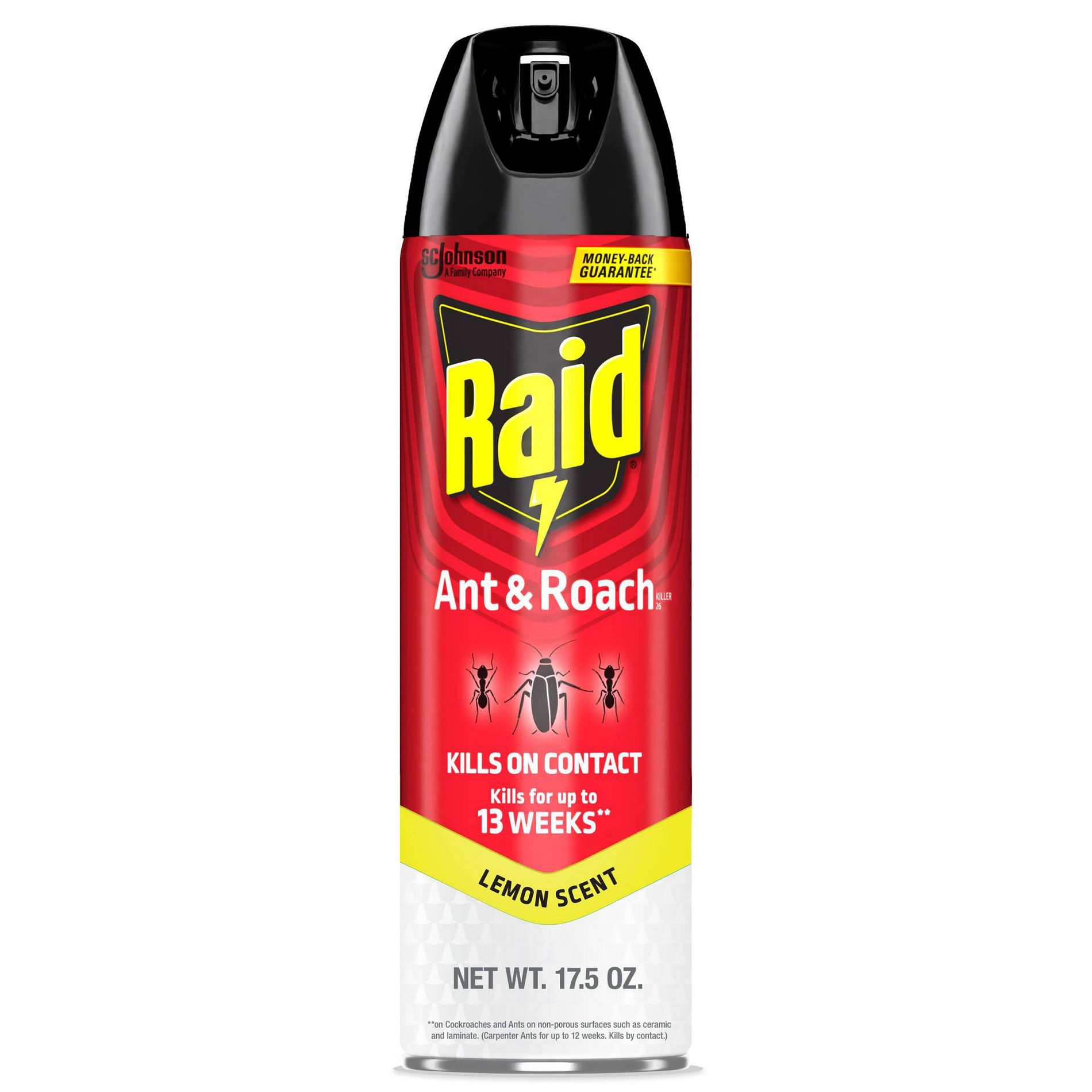 Raid Ant and Roach Killer Bug Spray - Lemon Scent - 17.5oz