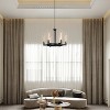 6 - Light Wagon Wheel Chandelier, Kitchen Island Pendant Lights - 3 of 4