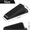 Attop Rubber Door Stoppers 4 Pack for Bottom of Door - Heavy Duty Floor Wedge Stopper for Wood, Tile, Carpet Surfaces (Black) - 2 of 4
