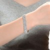 Guili Sterling Silver Rhodium Plated with Clear Round Cubic Zirconia Five-Row Bracelet, Sparkling and Luxurious Design for Every Occasion - 3 of 3