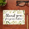 Pipilo Press 48-Pack Thank You For Your Order Postcards, Green Floral Design (4 x 6 In) - 2 of 4