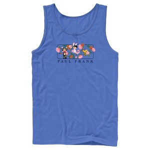 Men's Paul Frank Julius the Monkey and Bunny Girl Flower Scene Tank Top - 1 of 4