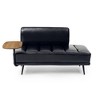 SKRAN Faux Leather Upholstered With side table, 360-degree Swivel tray couch,Window Bench with Metal Legs for Bedroom, Living Room - 4 of 4