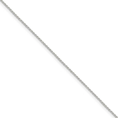 Black Bow Jewelry 1.1mm Sterling Silver Solid Diamond Cut Rope Chain Anklet, 9 Inch - image 1 of 4