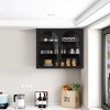 Modern Decorative Storage Cabinet, CENGHU 2-Door Wall Cabinet with Featuring 3-Tier Storage for  Entryway, Living Room, Bathroom, Dining Room - 2 of 4