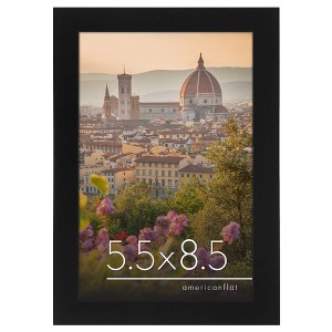 Americanflat 5.5x8.5 Picture Frame with Shatter-Resistant Glass - Gallery Style Frame with Engineered Wood - Signature Collection - Black - 1 of 4