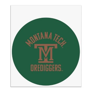 Montana Tech of the University of Montana Orediggers Logo Automotive Car Window Locker Circle Bumper Sticker - 1 of 4