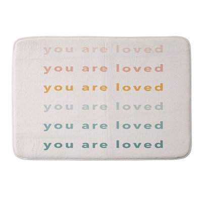 Amber Young 'you Are Loved' Rainbow Bath Mat Pink - Deny Designs : Target